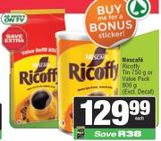 Nescafe Ricoffy Tin 750g Or Value Pack 800g-Each