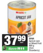 Spar Apricot Jam Or Mixed Fruit-900g