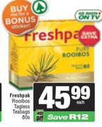 Freshpak Rooibos Tagless Teabags-80s