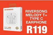 Riversong Melody T + Type C Earphone