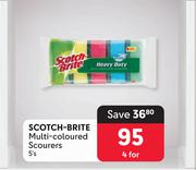 Scotch Brite Multi Coloured Scourers-For 4 x 5's