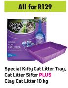 Special Kitty Cat Litter Tray, Cat Litter Sifter Plus Clay Cat Litter 10Kg-All For