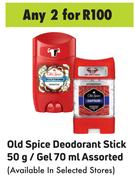 Old Spice Deodorant Stick 50g/Gel 70ml Assorted-For 2