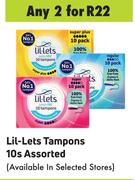 Lil-Lets Tampons Assorted-For 2 x 10s