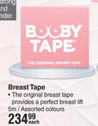Booby Tape Breast Tape 5m Assorted Colours-Each