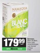 Namaqua Blanc De Blanc Extra Light Johannesburger Late Harvest Or Rose-5L Each