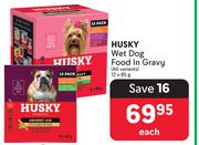 Husky Wet Dog Food In Gravy (All Variants)-12 x 85g