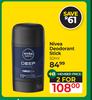 Nivea Deodorant Stick-For 2 x 50ml