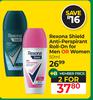 Rexona Shield Anti-Perspirant Roll-On For Men Or Women-For 2 x 50ml