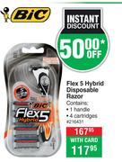 Bic Flex 5 Hybrid Disposable Razor 216431