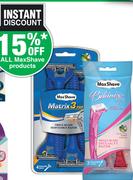 Max Shave Bikni Single Blade Disposable Razors (3 Pack)-Per Pack