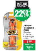 Bic Flex 3 Hybrid Disposable Razor 72961
