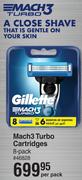 Gillette Mach3 Turbo Cartridges (8-Pack) 46828-Per Pack