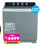 Defy 15Kg Twin Tub Washer Metallic DTT151