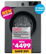 Defy 6Kg Front Loader Washing Machine DAW392