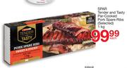 SPAR Tender And Tasty Par-Cooked Pork Spare Ribs-1kg Each