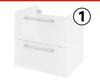 Sensea Remix Wall Hung Bathroom Cabinet With Two Drawers W60cm x D46cm x H58cm 81494488