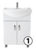 Bathroom Cabinet & Basin Free Standing Brookhill 550mm 81474869