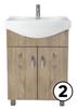 Bathroom Cabinet & Basin Free Standing Haven 550mm 81474875