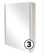 Athena Nalina Cabinet Mirror 1 Door Vanity White 81420692