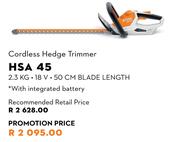 STIHL Cordless Hedge Trimmer HSA 45