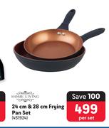 Home Living 24cm & 28cm Frying Pan Set-Per Set