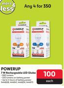 PowerUp 7W Rechargeable LED Globe-Each