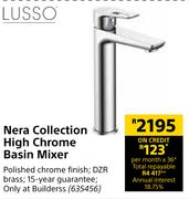Lusso Nera Collection High Chrome Basin Mixer