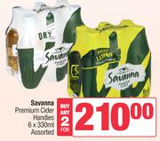 Savanna Premium Cider Handies Assorted-For Any 2 x 6 x 330ml
