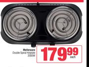 Mellerware Double Spiral Hotplate 2000W