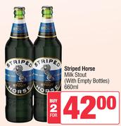 Striped Horse Milk Stout (With Empty Bottles)-For 2 x 660ml