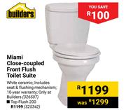 Builders Miami Close Coupled Top Flush Toilet Suite