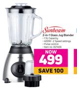 Sunbeam 2 In 1 Glass Jug Blender