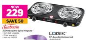 Sunbeam 2000W Double Spiral Hotplate