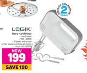 Logik Retro Hand Mixer