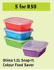 Otima 1.2L Snap It Colour Food Saver-For 5