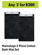 Mainstays 2 Piece Cotton Bath Mat Set-For 2