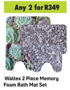 Waltex 2 Piece Memory Foam Bath Mat Set-For 2