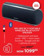Sony SRS XB21 BC E Portable Wireless Bluetooth Speaker