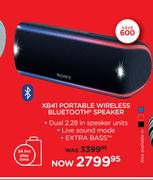 Sony XB41 Portable Wireless Bluetooth Speaker