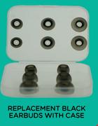 M Stuff Replacement Black Earbuds With Case