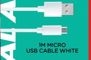 M Stuff 1M Micro USB Cable White
