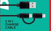M Stuff 2 In 1 Charge Cable