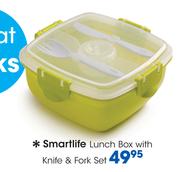 Smartlife Lunch Box With Knife & Fork Set