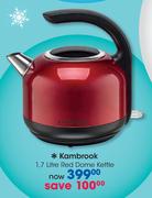 Kambrook 1.7 Litre Red Dome Kettle