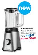 Kambrook Aspire 600 Watt Glass Jug Blender