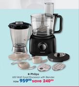 Philips 650 Watt Food Processor With Blender