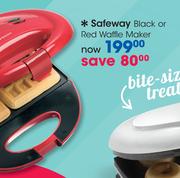 Safeway Black Or Red Waffle Maker