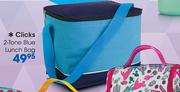 Clicks 2-Tone Blue Lunch Bag