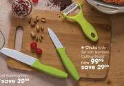 Clicks Knife Set With Bamboo Cutting Board